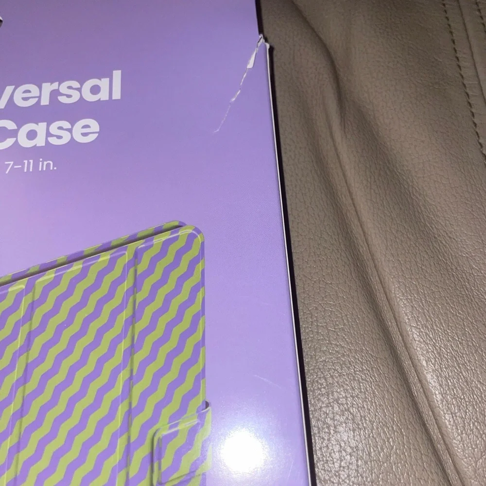 Kids Universal Tablet Case - Purple and Green NWT Fits Most Tablets 7”-11”